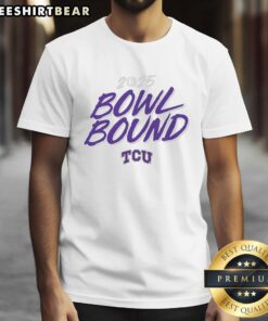 Top TCU Horned Frogs Football 2025 Bowl Bound T-Shirt featuring team colors and logo for passionate fans.