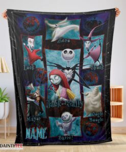 Top The Nightmare Before Christmas Jack Skellington Family Halloween Customized Blanket