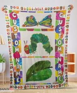 Top The Very Hungry Caterpillar Blanket Fleece Customized Blanket