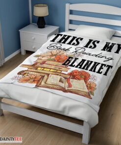 Top This Is My Book Reading Blanket Fleece Customized Blanket - Image 3