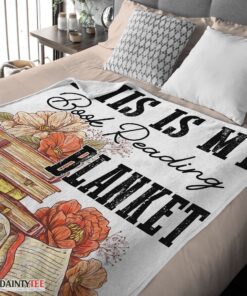 Top This Is My Book Reading Blanket Fleece Customized Blanket - Image 4