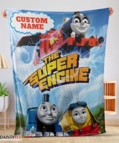 Top Thomas & Friends The Super Engine Poster Blanket Fleece Customized Blanket