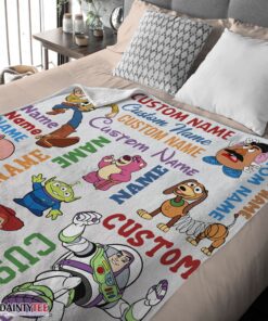 Top Disney Toy Story Cartoon Characters Blanket Fleece Customized Blanket - Image 3