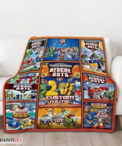 Top Transformer Rescue Bots Collage Poster Blanket Fleece Customized Blanket - Image 3