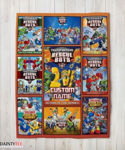 Top Transformer Rescue Bots Collage Poster Blanket Fleece Customized Blanket