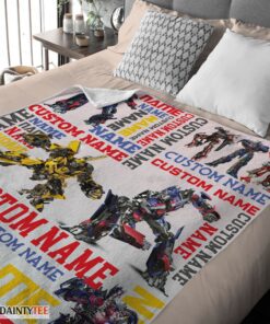 Top Transformers Optimus Prime & Bumblebee Blanket Fleece Customized Blanket - Image 4
