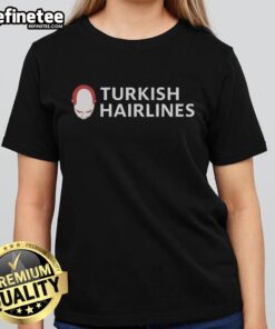 Top Turkish Hairlines Ladies Tee featuring a stylish design for women, perfect for casual wear and hair care enthusiasts.