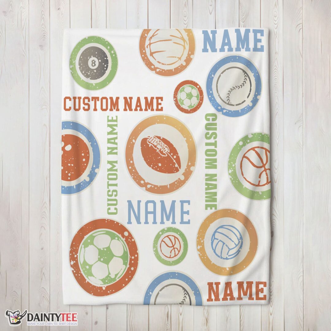 top-types-of-sports-balls-blanket-fleece-customized-blanket-mk-01-2 Top Types Of Sports Balls Blanket Fleece Customized Blanket