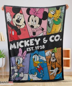 Top Vintage Mickey & Co Est 1928 Blanket