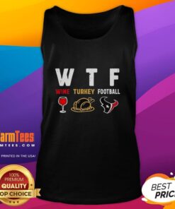 Top Wine Turkey Houston Texans Football Thanksgiving Tank Top featuring festive design for game day celebrations.