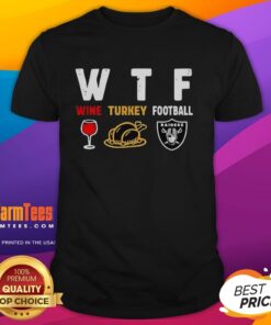 Top Wine Turkey Las Vegas Raiders Football Thanksgiving T-Shirt featuring festive design for fans celebrating the holiday.
