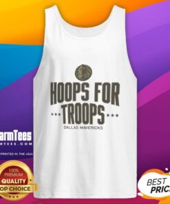 Nice Hoops for Troops Dallas Mavericks basketball tank top featuring team colors and logo, perfect for fans and athletes.