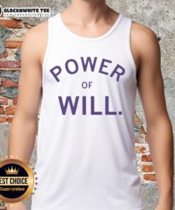 Funny Power of Will Hornseth tank top featuring a humorous design perfect for motivation and casual wear.
