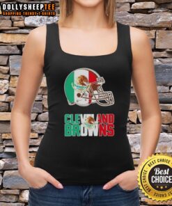 Good Cleveland Browns Football tank top featuring Mexican flag logo design, perfect for fans and summer wear.