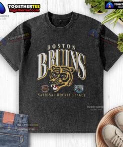 Good Boston Bruins vintage crease washed t-shirt featuring classic team logo and soft, distressed fabric style.