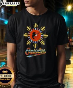 Awesome 2025 Baltimore Orioles Baseball X Hispanic T-Shirt featuring vibrant team colors and unique cultural design.