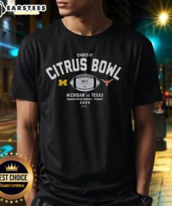 Awesome 2025 Cheez-It Citrus Bowl logo T-shirt featuring Michigan Wolverines vs Texas Longhorns design.
