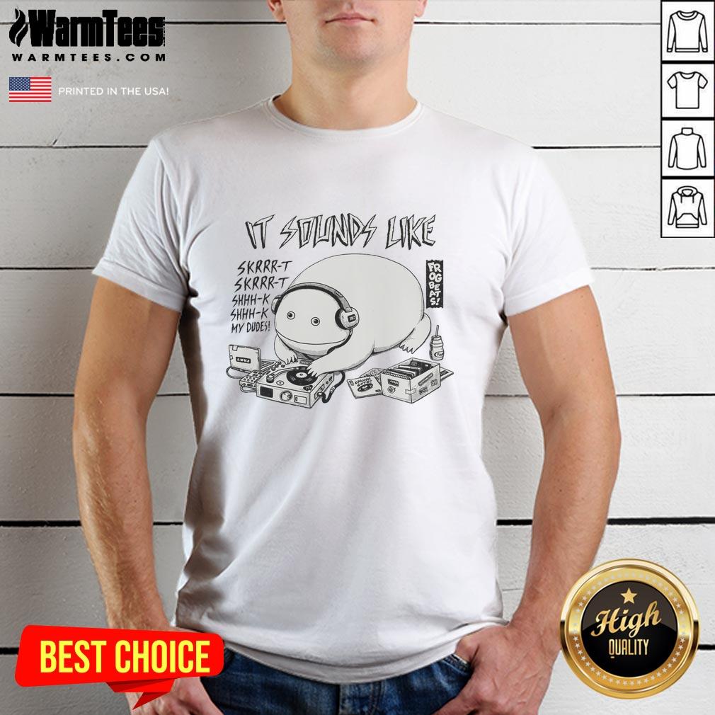 awesome-a-frogbeats-it-sound-like-skrrr-t-my-dudes-t-shirt-1 Alt Text: Awesome A Frogbeats It Sound Like Skrrr-T My Dudes T-Shirt featuring a fun frog graphic and vibrant colors.