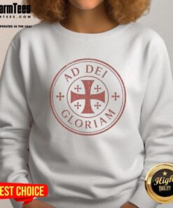 Awesome Ad Dei Gloriam logo sweatshirt featuring a bold design on a cozy fabric in vibrant colors.