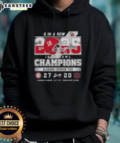 Awesome Alabama vs Auburn 6 in a row Iron Bowl Champions hoodie at Jordan-Hare Stadium, perfect for game day fans.