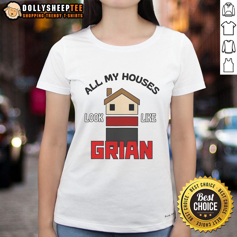 Awesome All My Houses Look Like Grian Ladies Tee Awesome All My Houses Look Like Grian Ladies Tee featuring a creative design inspired by Minecraft architecture.