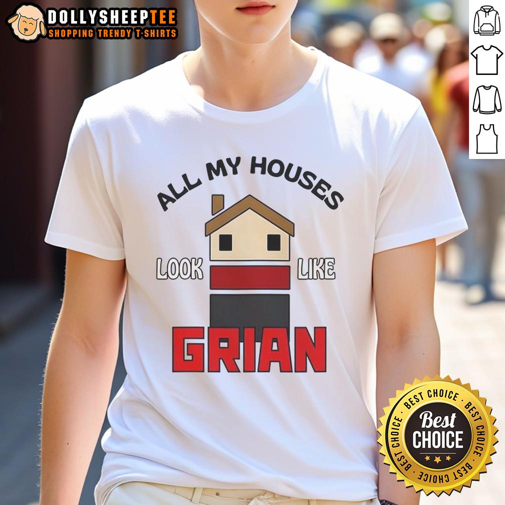 Awesome All My Houses Look Like Grian T Shirt Awesome All My Houses Look Like Grian T-Shirt featuring Grian's iconic building style in a stylish design.