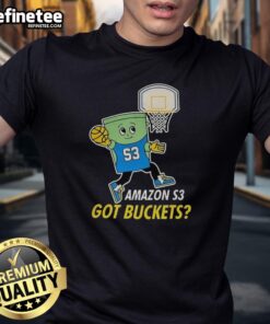 Awesome Amazon S3 Got Buckets T-Shirt featuring a stylish graphic design for cloud computing enthusiasts.