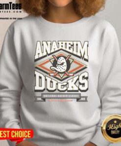 Awesome Anaheim Ducks heater sweatshirt featuring team logo and vibrant colors, perfect for fans and chilly game days.