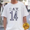 Awesome Aubrey Basketball Number 14 T-Shirt featuring a ball and basket icon, perfect for basketball fans.