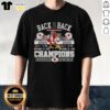 Awesome Back 2 Back Governor's Cup 2024-25 Louisville Cardinals Football Helmets Skyline T-Shirt design showcasing team pride.