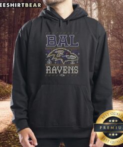 Awesome Baltimore Ravens Holiday Hoodie featuring team colors and logo, perfect for festive NFL fans.