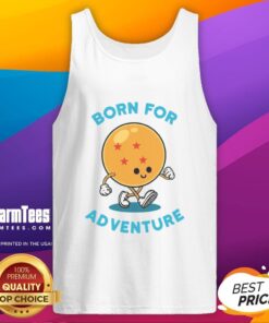 Alt Text: Awesome Born for Adventure Dragonball Tank Top featuring vibrant graphics and a stylish design for fans.