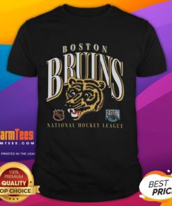 Alt Text: Vintage Boston Bruins Crease T-Shirt featuring classic team colors and logo, perfect for hockey fans and collectors.