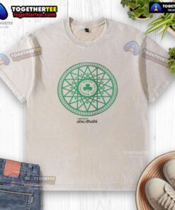 Awesome Boston Celtics Basketball Abu Dhabi washed t-shirt featuring vibrant team logo and comfortable fit.