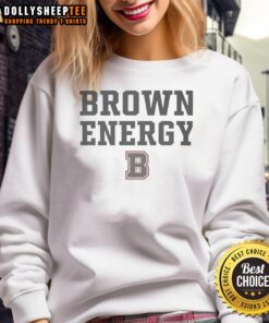 Awesome Brown Bears Brown Energy B Logo Sweatshirt featuring a stylish design and cozy fit for fans.