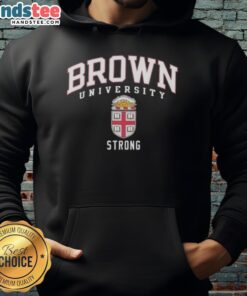 Awesome Brown University strong logo hoodie featuring a bold design in rich brown, perfect for campus spirit and style.