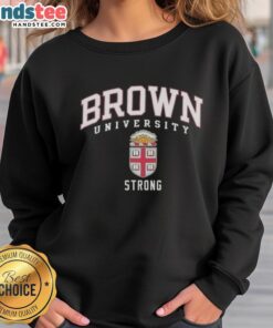 Awesome brown University Strong logo sweatshirt featuring a stylish design, perfect for school spirit and casual wear.