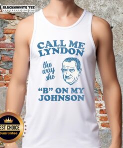 Awesome Call Me Lyndon tank top featuring bold graphic design, perfect for casual wear and showcasing unique style.