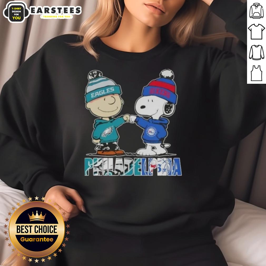 awesome-charlie-brown-and-snoopy-philadelphia-city-sports-eagles-x-76ers-sweatshirt Awesome Charlie Brown and Snoopy Philadelphia City Sports Eagles X 76ers sweatshirt featuring vibrant graphics and cozy design.