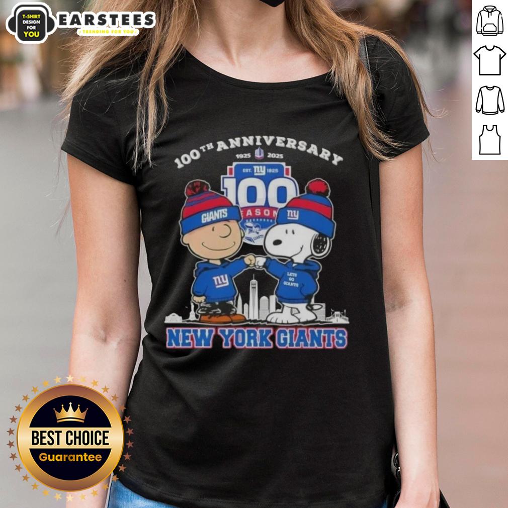 awesome-charlie-brown-x-snoopy-100th-anniversary-1925-2025-new-york-giants-football-ladies-tee Awesome Charlie Brown x Snoopy 100th Anniversary Ladies Tee featuring New York Giants Football design, 1925-2025.