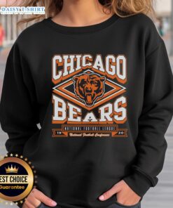 Awesome Chicago Bears heater sweatshirt in navy blue, featuring the team's logo and a cozy design for fans.