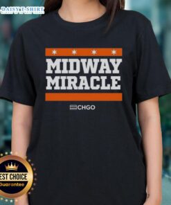Awesome Chicago Bears Midway Miracle ladies tee featuring bold team colors and logo, perfect for female fans.