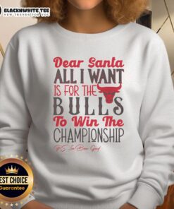 Awesome Chicago Bulls All I Want For Christmas Sweatshirt featuring festive design and team logo for NBA fans.