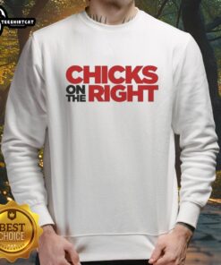 Alt Text: Awesome chicks on the right Ringer sweatshirt showcasing a trendy design for casual fashion enthusiasts.