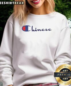 Awesome Chinese logo parody sweatshirt featuring a playful design with vibrant colors and unique graphics.