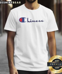 Awesome Chinese logo parody T-shirt featuring a humorous design and vibrant colors, perfect for casual wear.