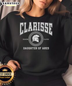 Alt Text: Awesome Clarisse Daughter of Ares Battle Ready Sweatshirt featuring a warrior design, perfect for fans of mythology.