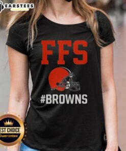 Stylish Cleveland Browns FFS helmet ladies tee showcasing team spirit and comfort for female fans.