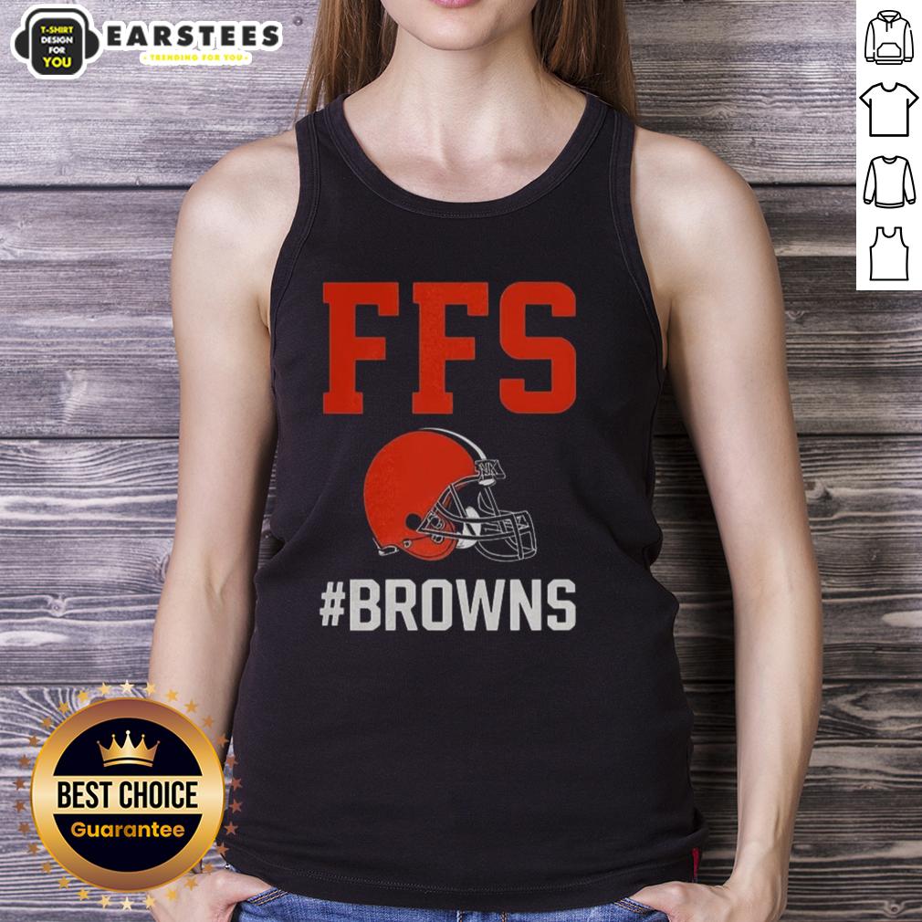 awesome-cleveland-browns-ffs-helmet-tank-top Awesome Cleveland Browns FFS helmet tank top featuring vibrant team colors and logo, perfect for fans and summer wear.