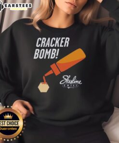 Alt Text: Awesome Cracker Bomb Skyline Sweatshirt featuring a vibrant skyline design and cozy fit for stylish comfort.